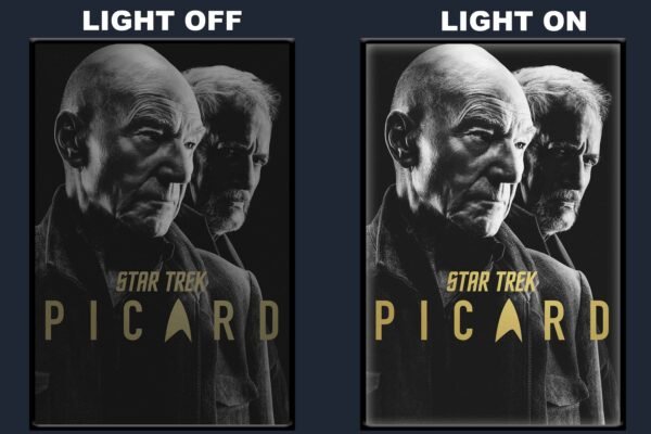 Star Trek: Picard LED Backlit Poster Frame – Sci-Fi TV Series Wall Art