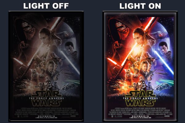 Star Wars The Force Awakens LED Backlit Poster Frame – Movie Display