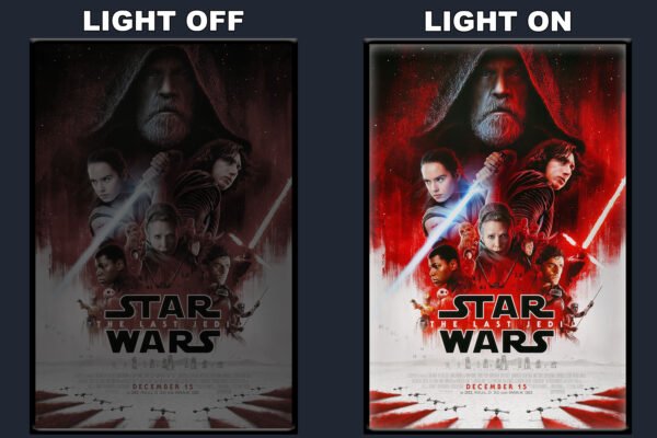 Star Wars The Last Jedi 2 LED Backlit Poster Frame – Movie Display