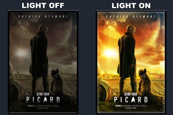 Star Trek Picard LED Backlit Poster Frame – Movie Display