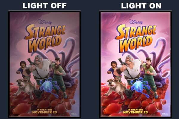 Strange World LED Backlit Poster Frame – Disney Animated Fantasy Adventure Wall Art