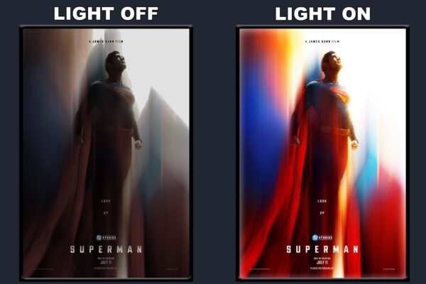 Superman LED Backlit Poster Frame – Movie Display