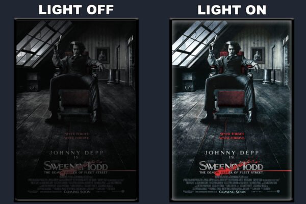 Sweeney Todd The Demon Barber Of Fleet Street LED Backlit Poster Frame – Movie Display