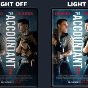 The Accountant Movie LED Backlit Poster Frame  Ben Affleck Wall Art Display