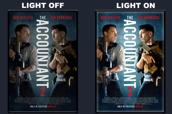The Accountant Movie LED Backlit Poster Frame  Ben Affleck Wall Art Display