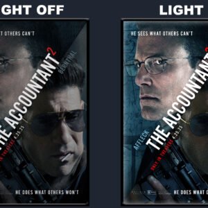 The Accountant Movie LED Backlit Poster Frame  Ben Affleck Wall Art Display