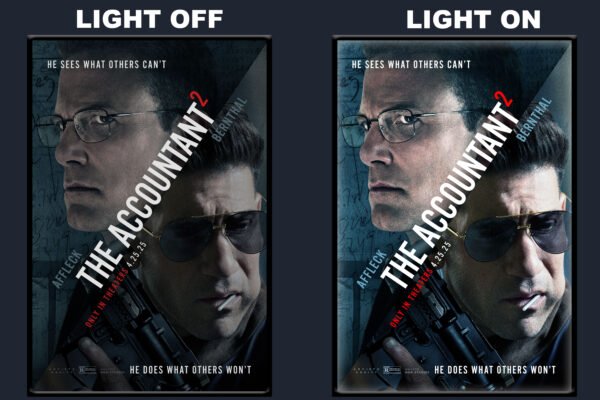 The Accountant Movie LED Backlit Poster Frame  Ben Affleck Wall Art Display