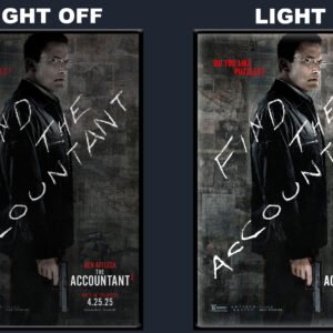 The Accountant Movie LED Backlit Poster Frame  Ben Affleck Wall Art Display