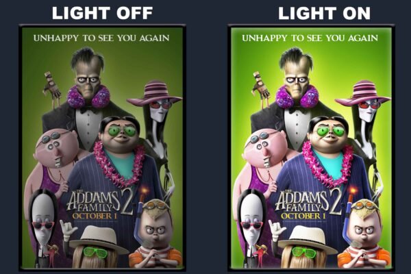 The Addams Family 2 LED Backlit Poster Frame – Animated Comedy Family Movie Art