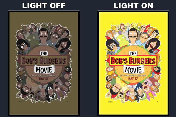 The Bobs Burgers Movie LED Backlit Poster Frame – Movie Display