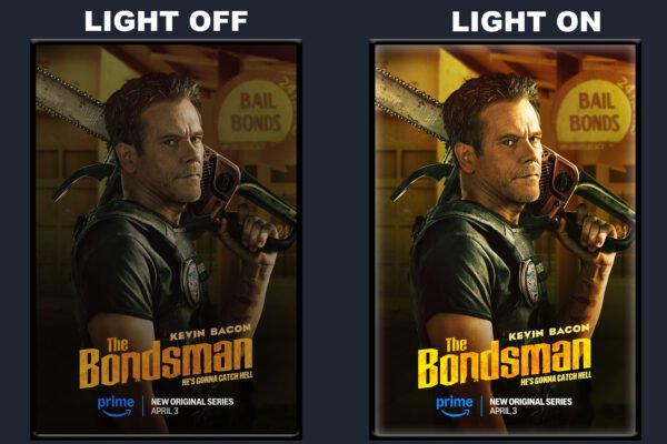 The Bondsman LED Backlit Poster Frame – Bail Bondsman Pose Wall Art Display