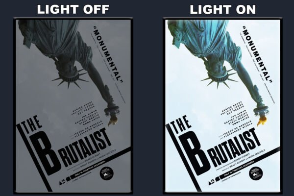 The Brutalist LED Backlit Poster Frame – Movie Display