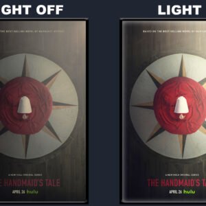 The Handmaids Tale LED Backlit Poster Frame Symbolic Overhead View Wall Art Display