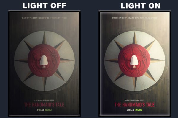 The Handmaids Tale LED Backlit Poster Frame Symbolic Overhead View Wall Art Display