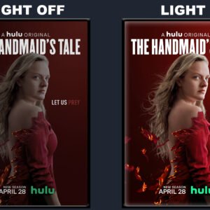 The Handmaids Tale LED Backlit Poster Frame Elisabeth Moss in Red Wall Art Display