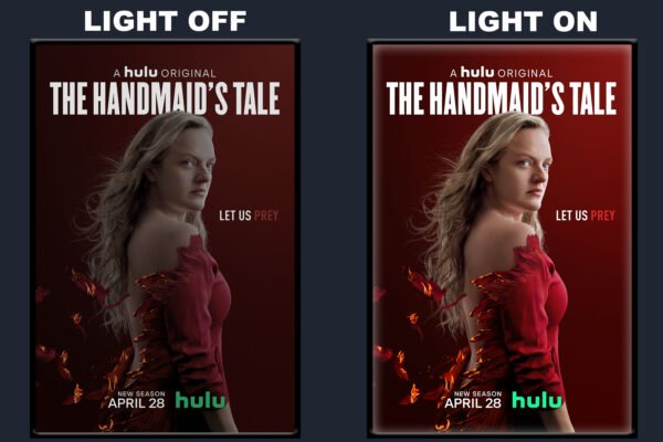 The Handmaids Tale LED Backlit Poster Frame Elisabeth Moss in Red Wall Art Display