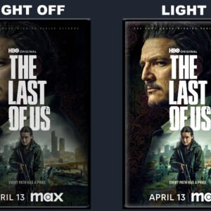 The Last of Us LED Backlit Poster Frame – Close Up Ellie and Joel Wall Art Display