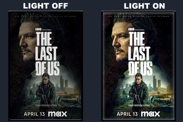 The Last of Us LED Backlit Poster Frame – Close Up Ellie and Joel Wall Art Display