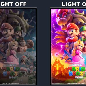 The Super Mario Bros Movie LED Backlit Poster Frame – Movie Display