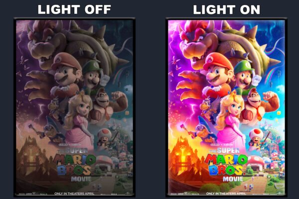 The Super Mario Bros Movie LED Backlit Poster Frame – Movie Display