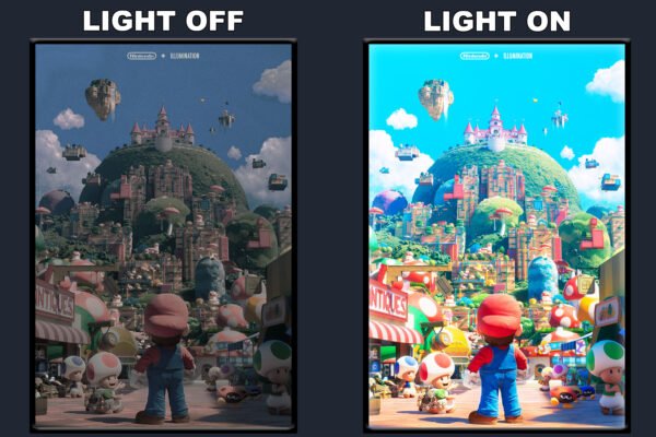 The Super Mario Bros Movie LED Backlit Poster Frame – Movie Display