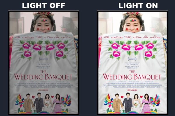 The Wedding Banquet Movie LED Backlit Poster Frame  Banquet Table Scene Wall Art Display