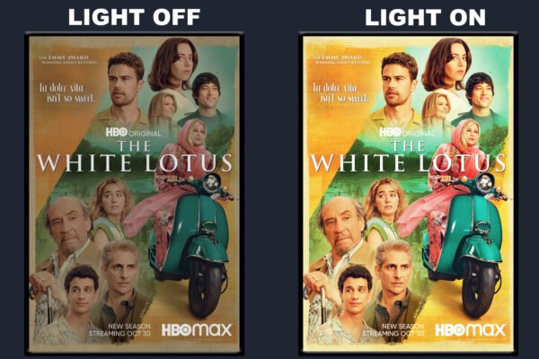 The White Lotus LED Backlit Poster Frame Ensemble Cast Wall Art Display
