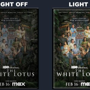 The White Lotus LED Backlit Poster Frame Cast Collage Wall Art Display