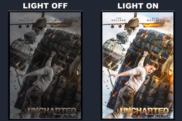 Uncharted C LED Backlit Poster Frame – Movie Display