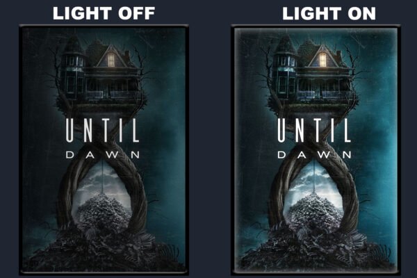 Until Dawn Movie LED Backlit Poster Frame  Skull Mask Horror Wall Art Display