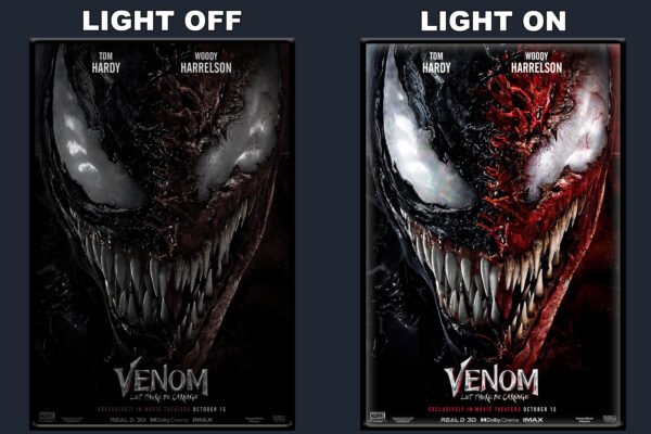 Venom Let There Be Carnage A LED Backlit Poster Frame – Movie Display