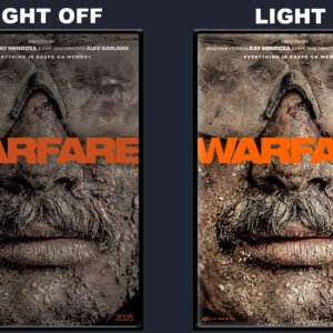 Warfare LED Backlit Poster Frame – Bearded Soldier Face Wall Art Display