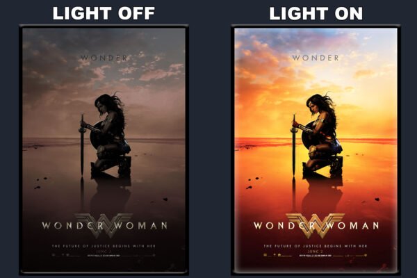 Wonder Woman LED Backlit Poster Frame – Movie Display