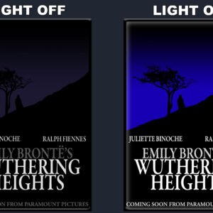 Wuthering Heights LED Backlit Poster Frame – Movie Display