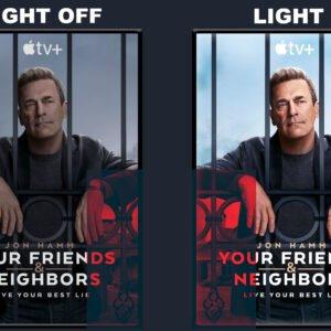 Your Friends and Neighbors LED Backlit Poster Frame – Jon Hamm Behind Bars Wall Art Display