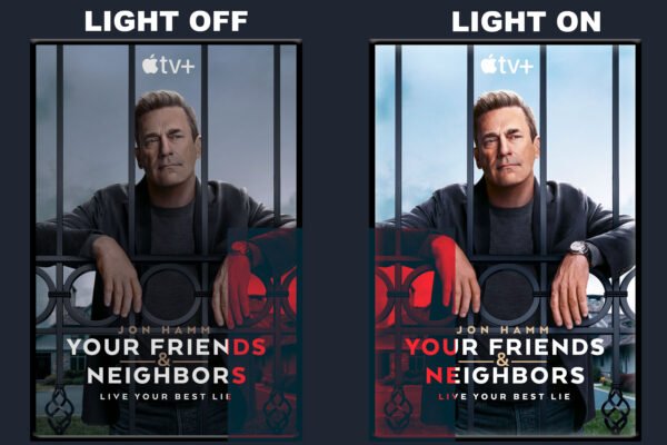 Your Friends and Neighbors LED Backlit Poster Frame – Jon Hamm Behind Bars Wall Art Display